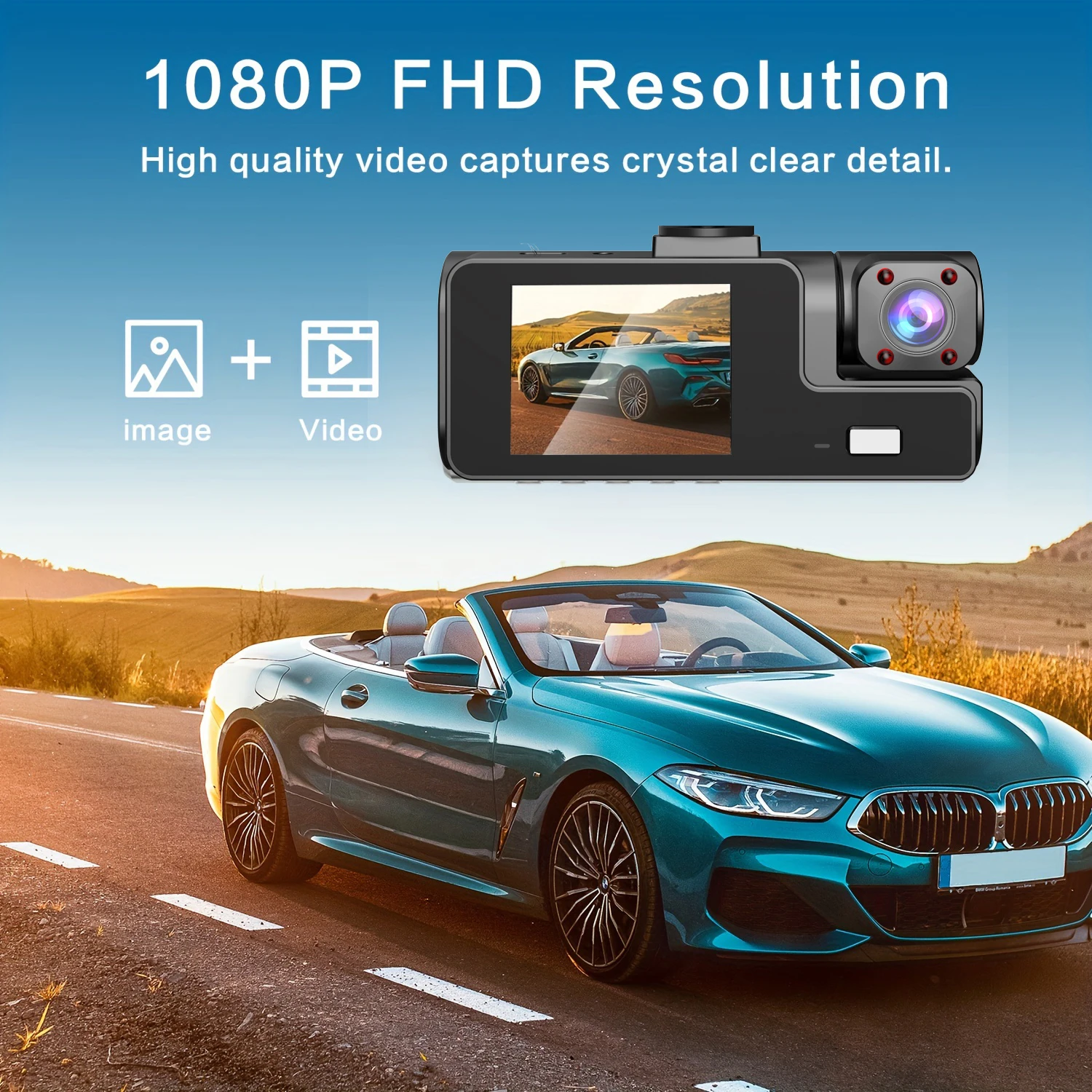 1080P WIFI كاميرا مزدوجة داش كام للسيارات ث الأشعة تحت الحمراء للرؤية الليلية حلقة تسجيل الأمامي والداخل مركبة مسجل DVR مسجل فيديو