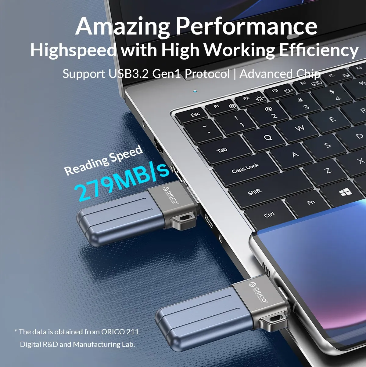 ORICO 256GB USB 3.2 Pen Drive 260MB/S Aluminum USB Flash Drive 128GB 64GB 32GB Colorful Pendrive for Type-C Android Micro/PC