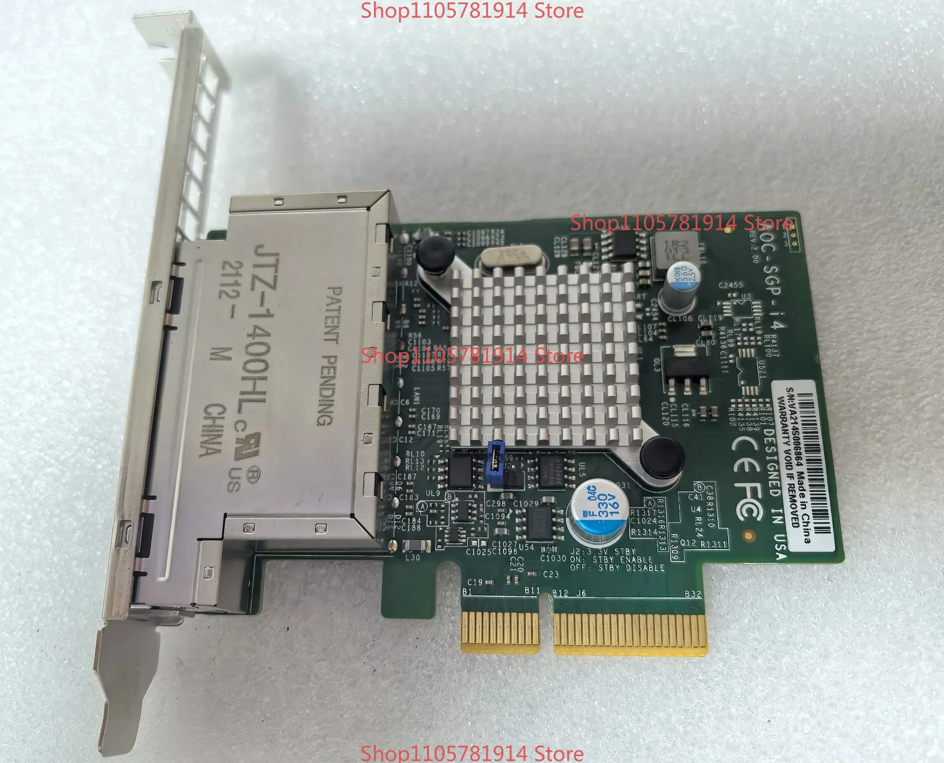 For SUPER AOC-SGP-i4 Four-port Gigabit Network Interface Card, PCI-E Interface