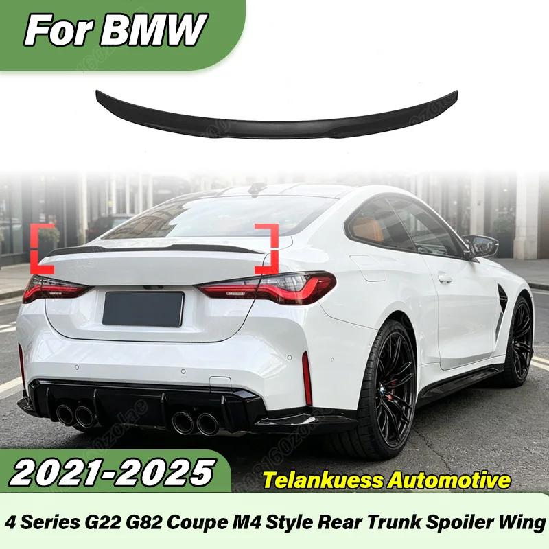 

Для BMW 4 серии G22 G82 2021-2025: задний спойлер в стиле M4, спортивное гоночное антикрыло, комплект обвеса