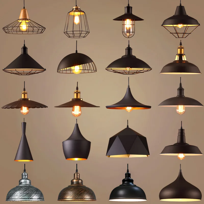 

Ретро люстра для ресторана, коммерческий промышленный бар, американский деревенский декор, абажур, деревенский винтажный подвесной светильник