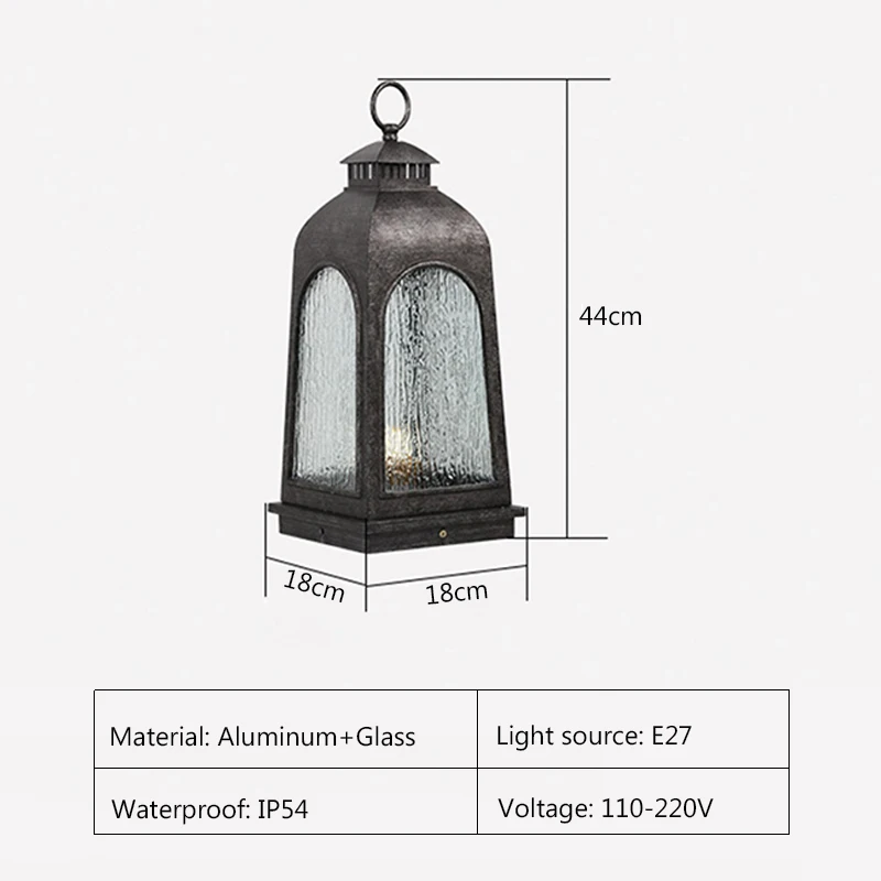 Imagem -05 - Grand Patio-outdoor Post Light Hardwire Paisagem Floor Lantern Resistente às Intempéries Iluminação para Garagem Gramado Pátio Jardim