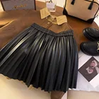high waist faux "leather"