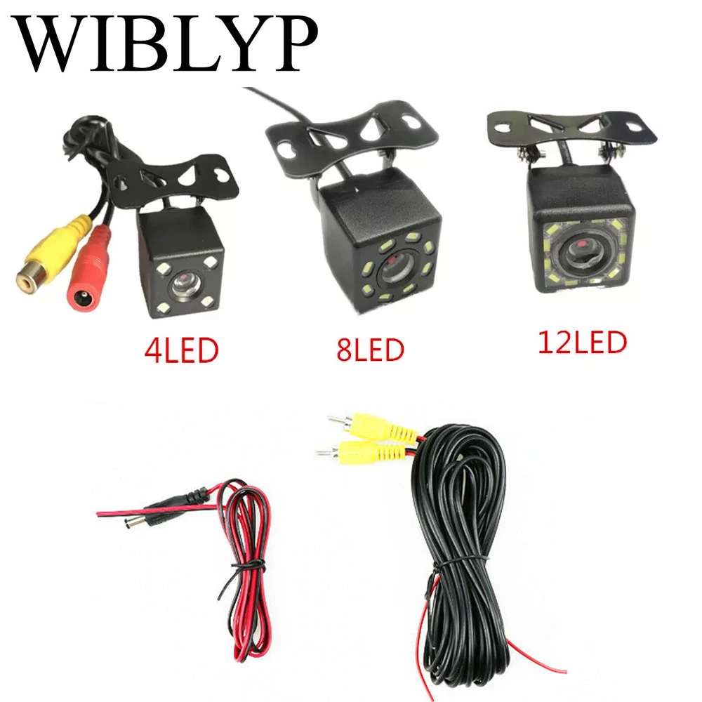 

Car Rear View Camera 4/8/12 LED Night Vision Waterproof 170 Wide Angle Backup Parking Reverse Camera for Car