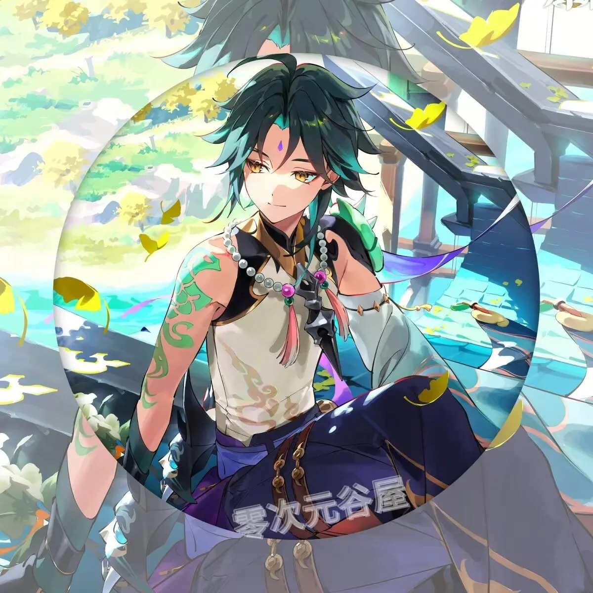 «Genshin Impact», значок из жести Baji «Inazuma, Raiden Shogun, Flina», 58 мм, новый коллекционный зерновой знак