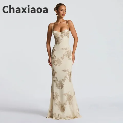 Chaxiaoa сексуальное платье макси