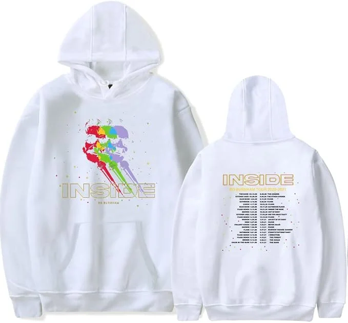 투어 셔츠 Back to Bo Burnhams Inside Collection Merch 봄 가을 후드 의류 캐주얼 탑 스웨트 셔츠