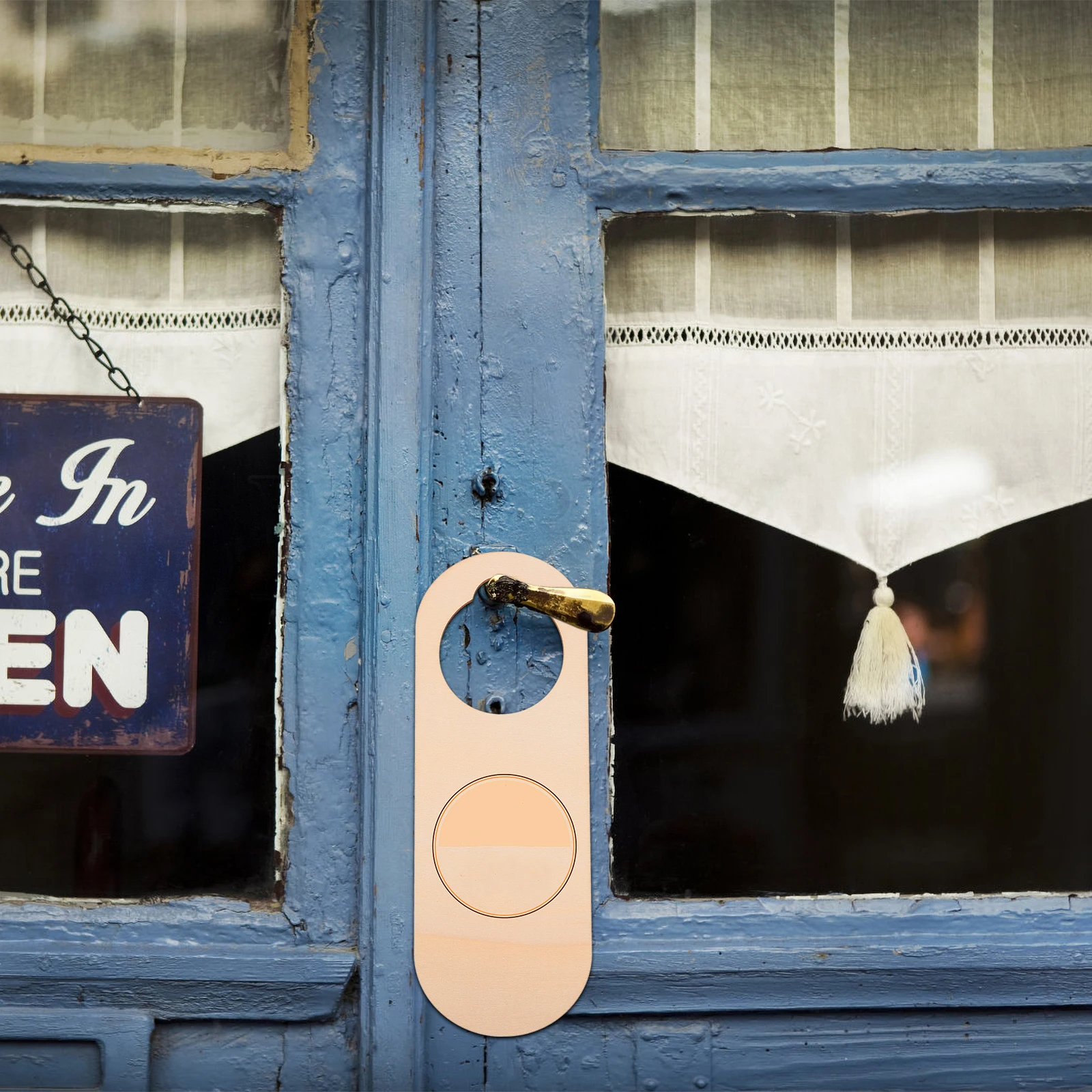 

10pcs Natural Wooden Diy Painting Hanging Doorknob Pendants Durable Blank Unfinished Door Signs Creative Wood Plaques For Home