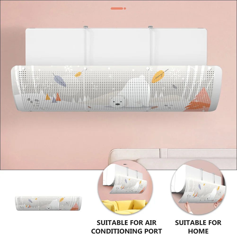 

Air Conditioner Deflector for Wall-Mounted Units Multi-Angle Adjustable No Punching Needed Strong Hold Anti-Direct Blowing