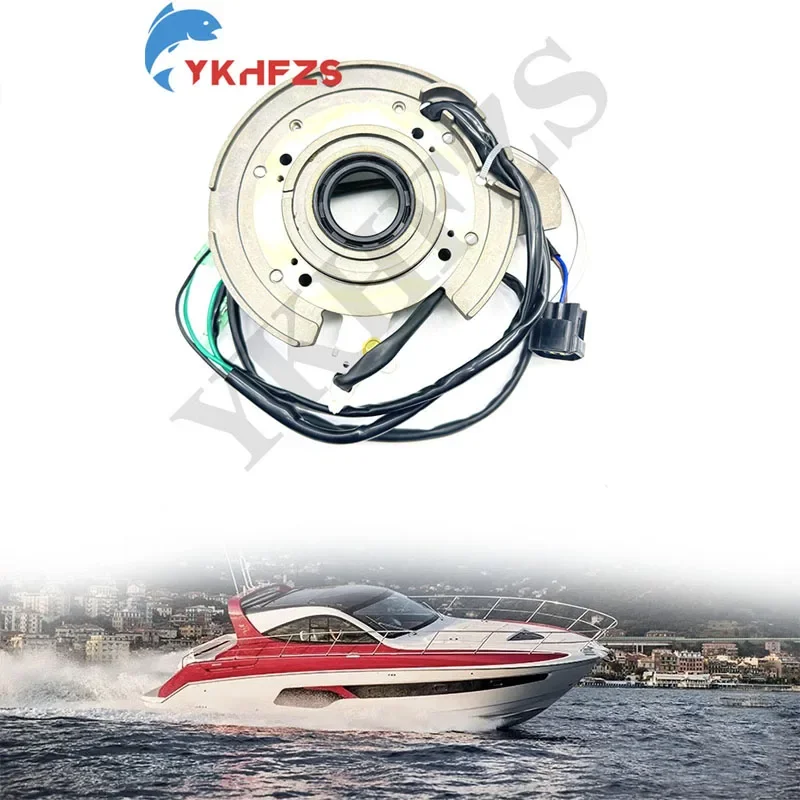 Base Assy (W/lighting Coil) For Yamaha Outboard 40hp 40X E40X 1998-2017 Topteng Magneto Generator Stator ，66T-8556 66T-85560-00
