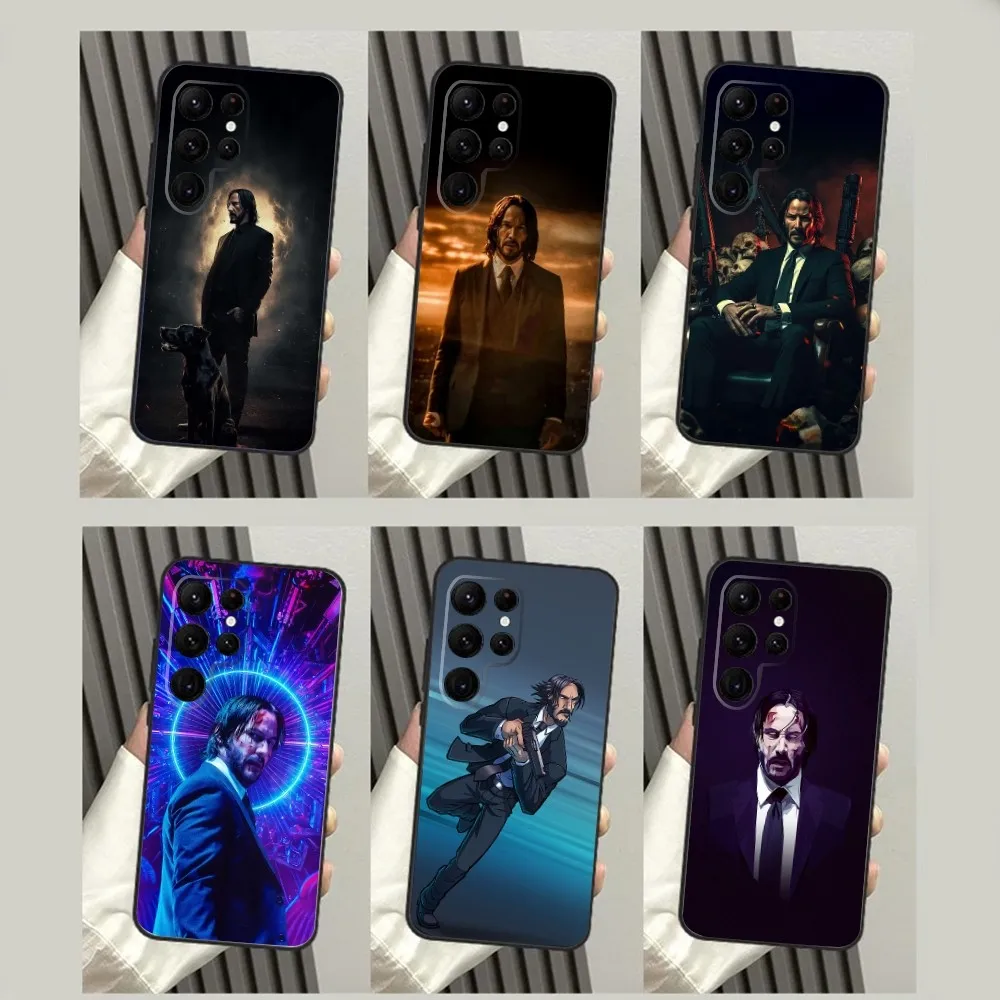 Film J-John Wick Bab Phone Case For SamsungS23,S22,S21,S20 Ultra Pro S10,S30Plus,S9,20lite Ultra Black Cover