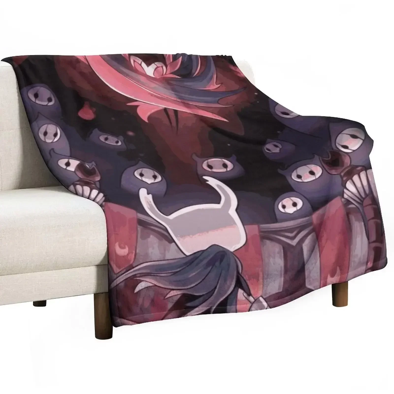 Hollow Knight - The Knight Facing Master Grimm Throw Blanket Flannel Fabric Luxury St christmas gifts Furrys manga Blankets