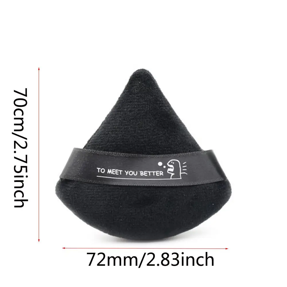 1/2 Uds. Mini esponja de maquillaje facial lavable con textura aterciopelada ligera, esponjas de maquillaje, esponja triangular de terciopelo para polvos faciales
