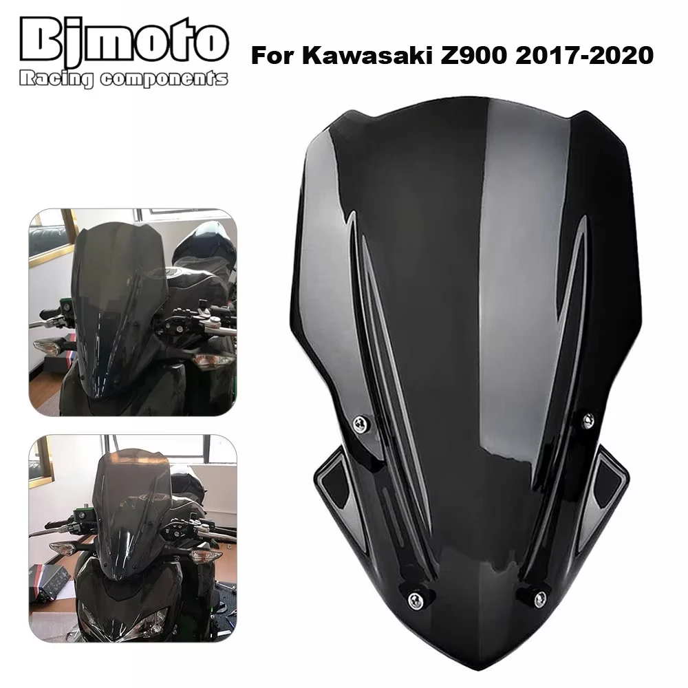 

Motorcycle Windscreen Windshield For Kawasaki Z900 2017 2018 2019 2020 Z 900 Wind Screen Shield With Holder Bracket Accessories