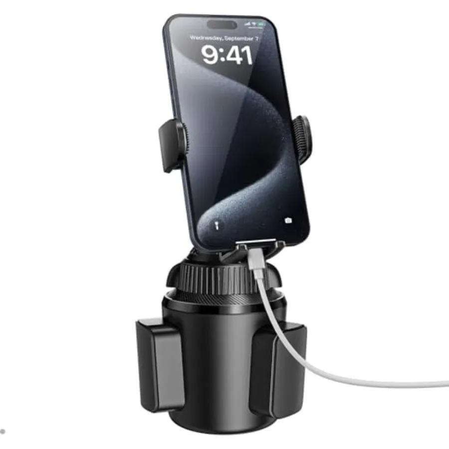

Universal Car Cup Phone Holder Quick Extension Long Arm 360° Swivel Adjustable for iPhone, Samsung, Google, and All Smartphones