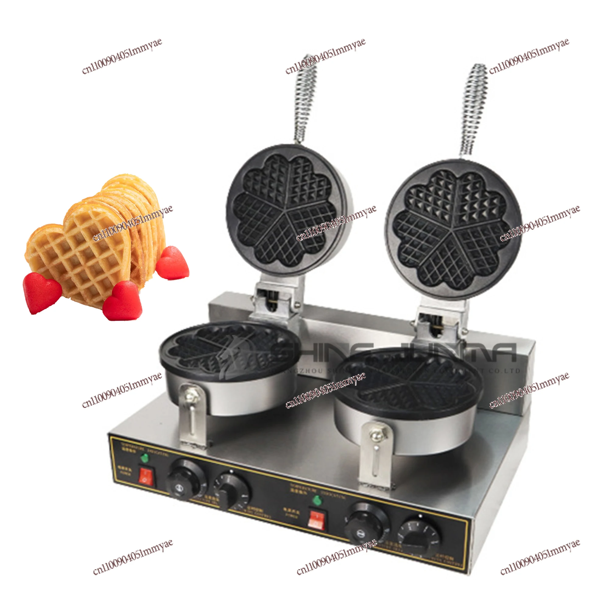 

Non Stick Double Heart Shaped Waffle Maker Making Machine Double Flip Waffle Maker Double Waffle Maker