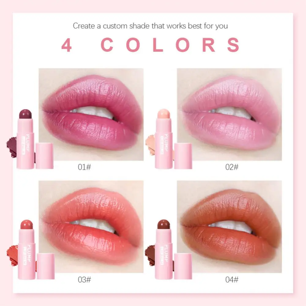 4 Colors Hydration Lip Plumper Moisturizing Nourishing Long-lasting Repairing Reduce Fine Lines Lip Balm Lipstick Lip Care TSLM1