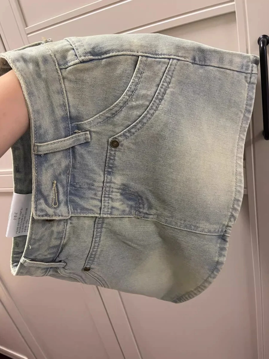 

Женская голубая джинсовая юбка трапециевидной формы, винтажная мини-джинсовая юбка Y2k, Harajuku, корейские элегантные ковбойские юбки, эстетичная одежда 2000-х годов