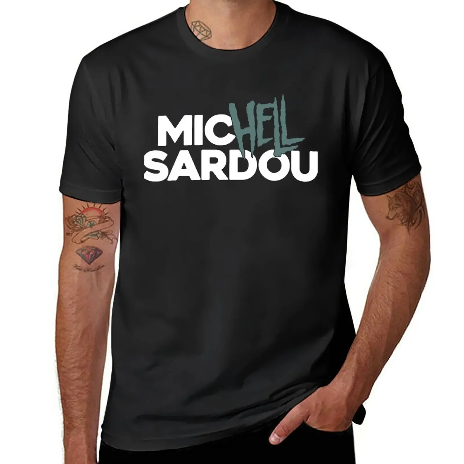 

New Michel Sardou Hellfest T-Shirt quick drying shirt tees hippie clothes funny t shirts mens plain t shirts