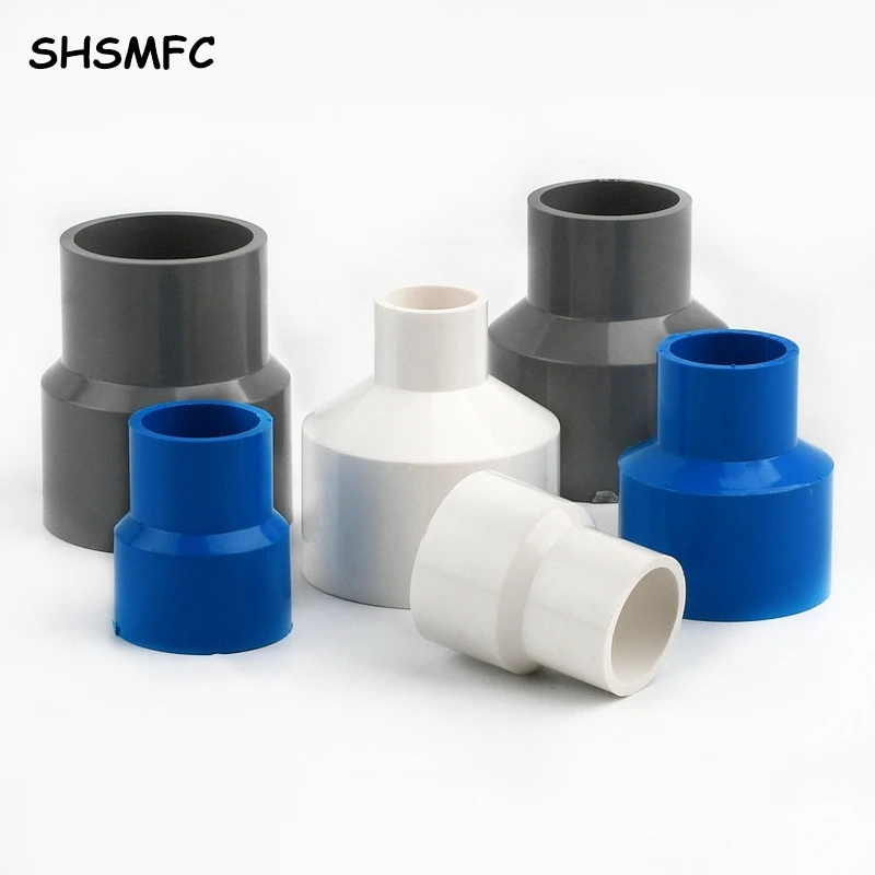 1-2Pcs 20/25/32/40/50/63mm PVC Straight Reducing Connectors Water Pipe Garden Irrigation Water Pipe Connector Aquarium Adapte