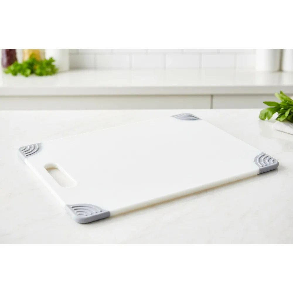 

15x20 Inch Plastic Cutting Board with Safety Hook, Non-Slip Kitchen Utensil for Home Chefs and Restaurants