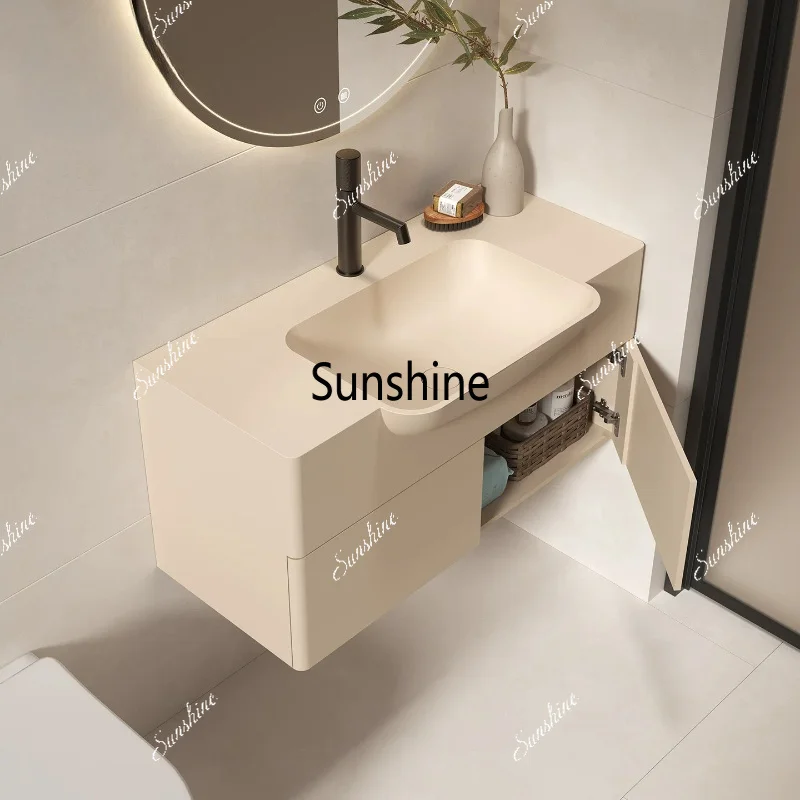 Semi-embedded wall-mounted wash basin, household small apartment bathroom, homestay bathroom, customized