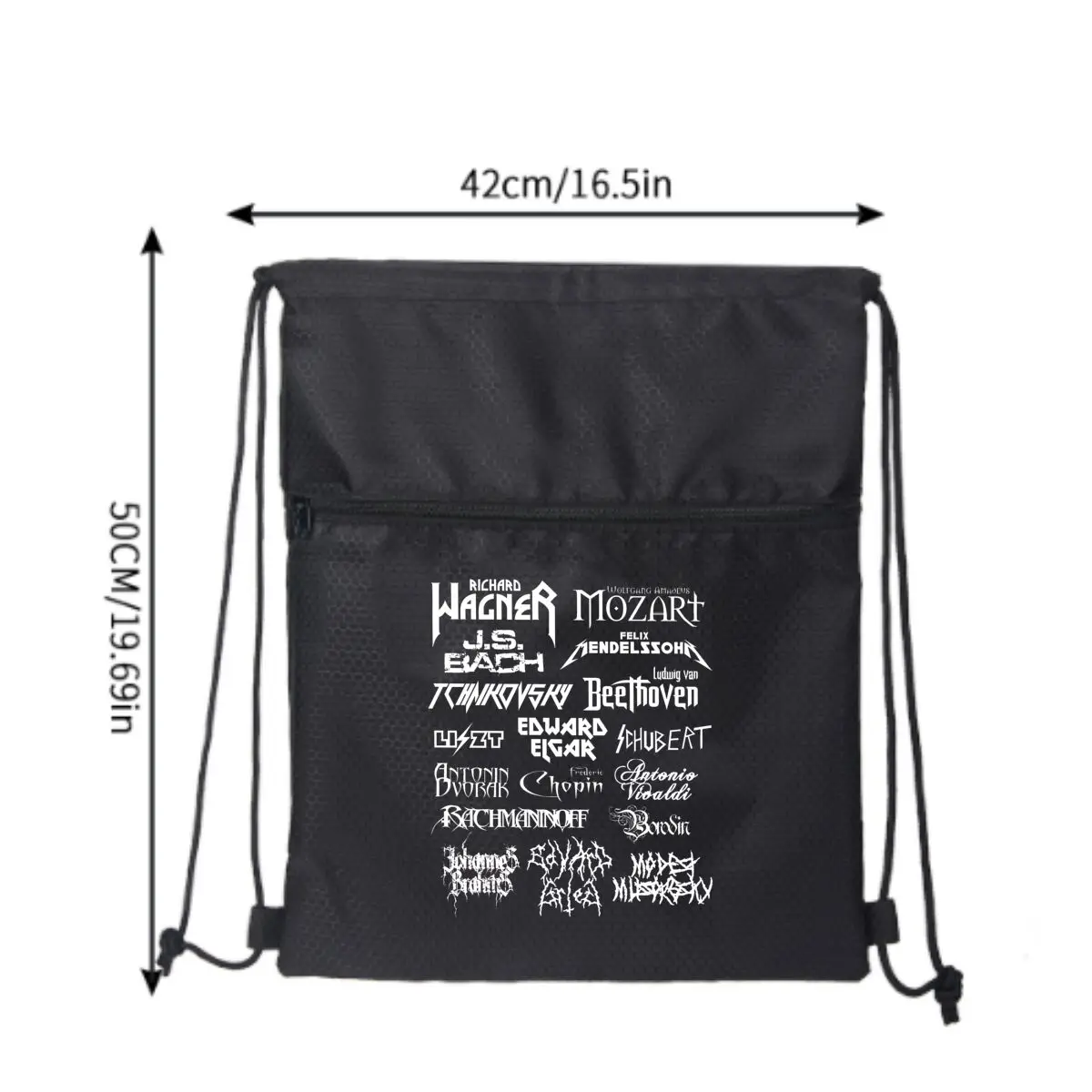 Classical Composers List Portable Travel Backpack Lightweight Simple Sports Backpack