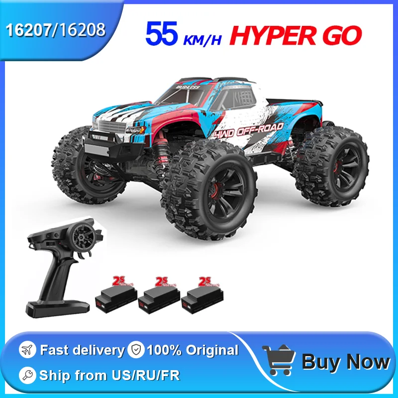 

Новинка, Внедорожный гоночный грузовик на радиоуправлении Hyper Go MJX 16208, полноприводный бесщеточный высокоскоростной гоночный автомобиль 1/16 2,4g с дистанционным управлением для дрифта, игрушки для детей