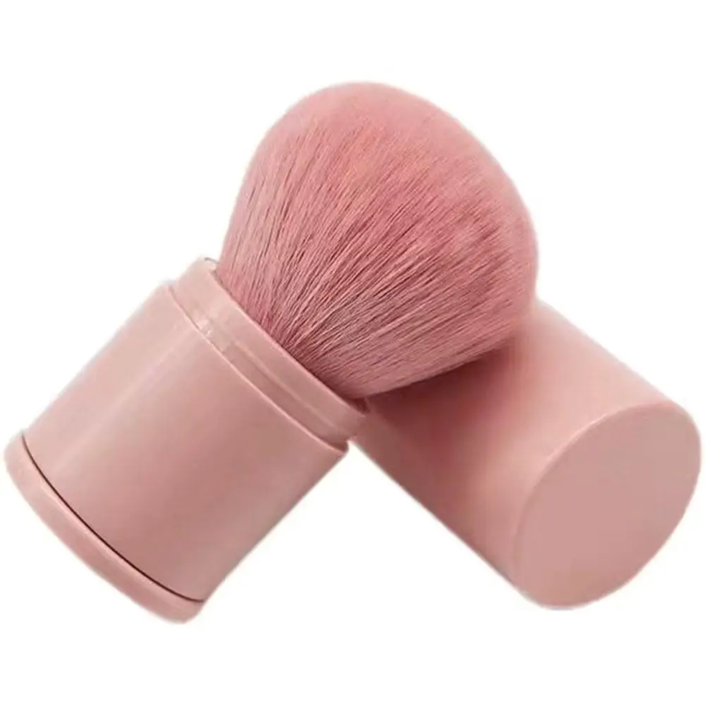 แปรงปัดแป้งฝุ่น kuas Blush ON แบบพกพาขนาดเล็กเก็บได้เครื่องตกแต่งเล็บสวยใช้ peralatan Rias ได้หลาย N5V0