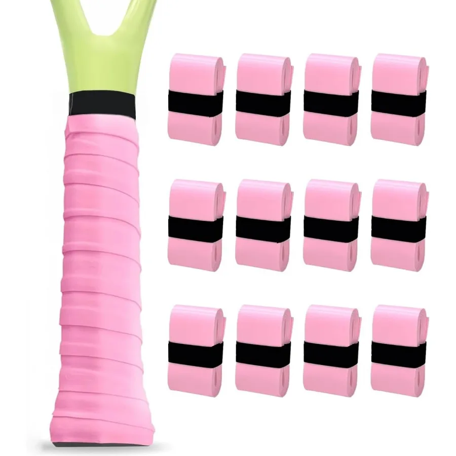 

LK Sports Tennis Racket Grip Tape 12 Pack for Tennis Pickleball and Badminton Absorbent AntiSlip Overgrips with Precut Design f