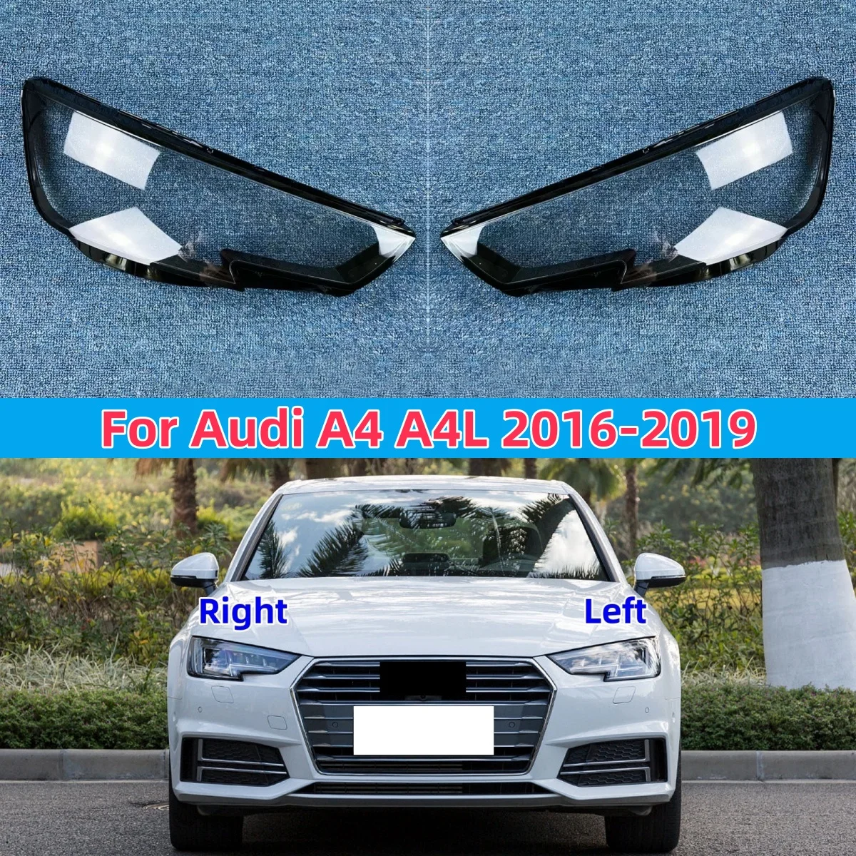 

Линза автомобильной фары для Audi A4 2016 2017 2018 2019, сменная крышка корпуса фары, стекло