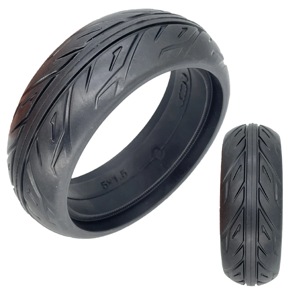 Tire Solid Tire For Electric Scooter Rear Wheel Scooter Rubber Thickness: 40mm 5 Inch 5x1.5 Black High Quality