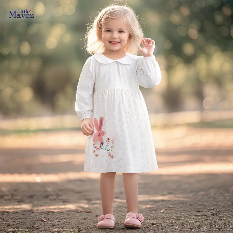 

Girls' Dress Autumn Long Sleeve Children's Dress Cute cotton children's dress