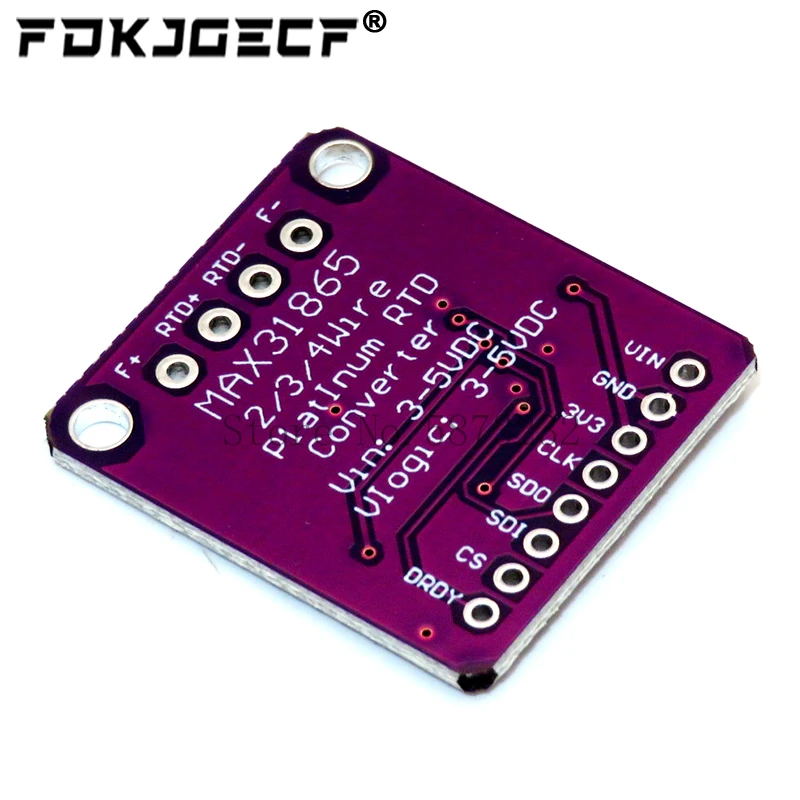 MAX31865 PT100 to PT1000 RTD-to-Digital Converter Board Temperature Thermocouple Sensor Amplifier Module 3.3V/5V For Arduino