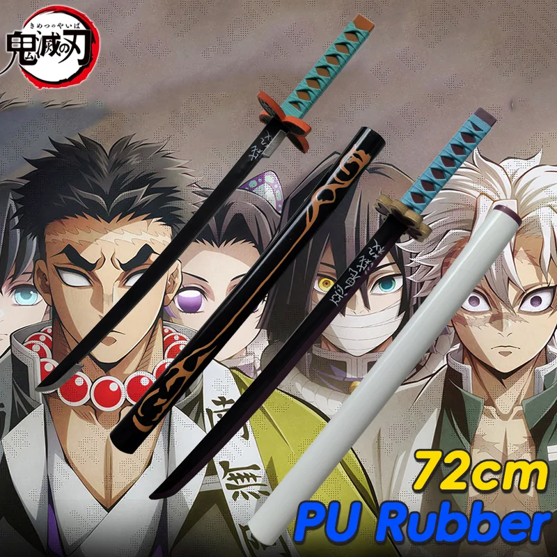 Demon Slayer Katana Sword оригинальный собранный аниме косплей преувеличение Shinobu Kyoujuro Tanjirou Tokitou Muichirou мечи 72 см