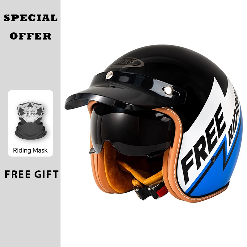 

DOT Approved White Skeleton Open Face Motorcycle Helmets Adult Men Women 3/4 Open Half Helmet for Moto Moped Scooter Jet Helmet