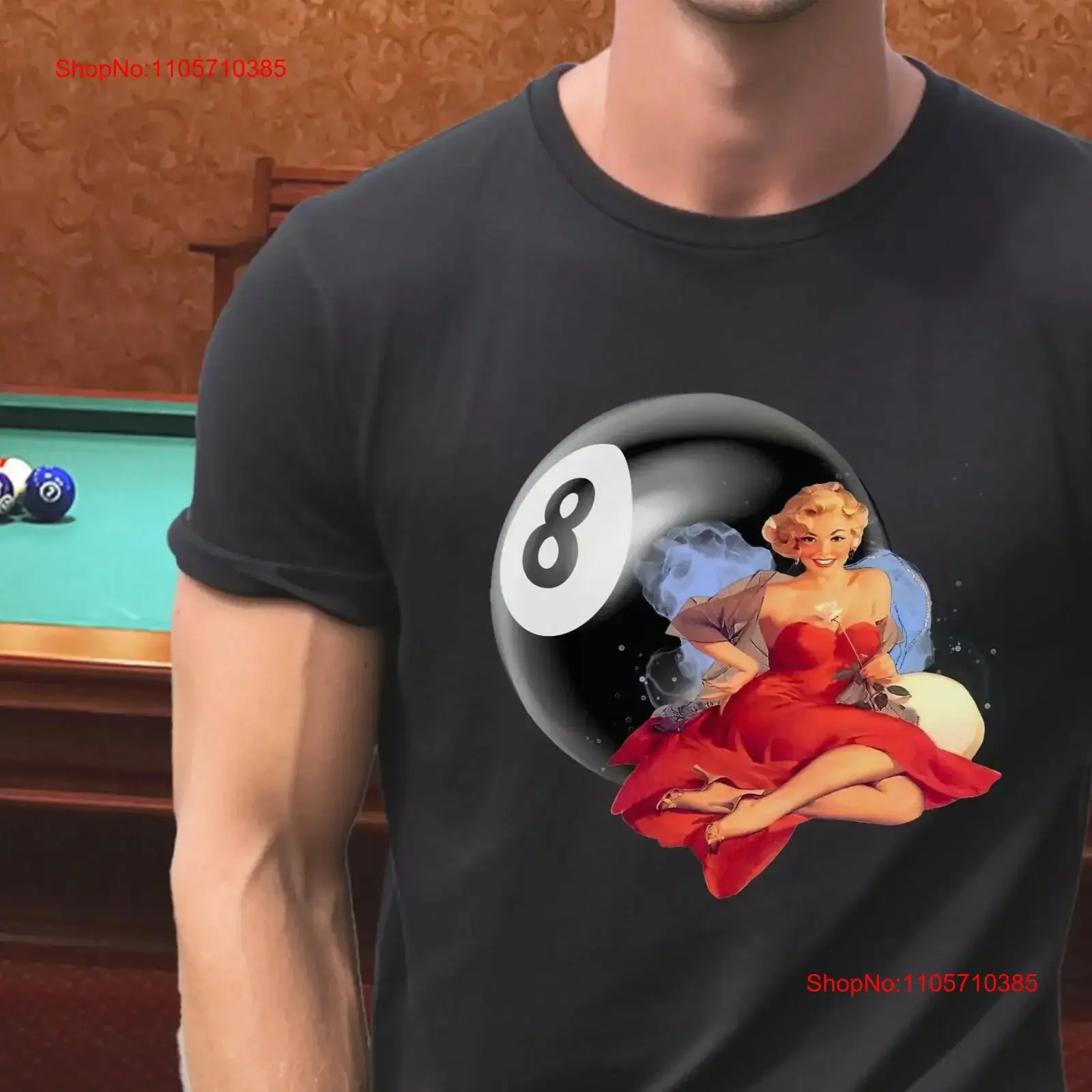 Pool T Shirt Billiards Lover Player Funny 8 Ball 8Ball vintage Washed Top For Everyday Wear Slightly Comfortable homme graphic
