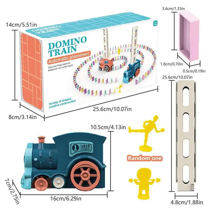 Set di blocchi di treno Domino elettrico automatico con luci e suoni Domino educativi Block Game Toys regalo di pasqua per bambini