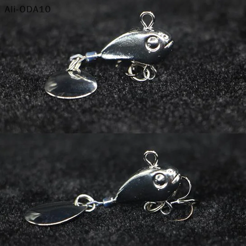 

Metal Mini VIB With Spoon Fishing Lure Tackle Pin Crankbait Vibration Spinner Sinking Bait