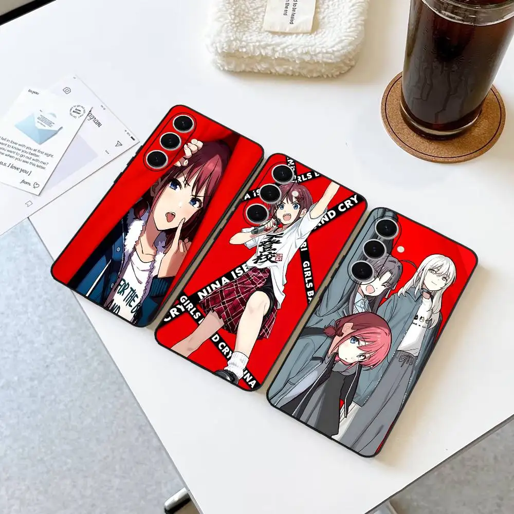Music Anime Girls Band Cry Phone Case For Samsung S 24 fe 25 Ultra plus 20 lite 21 30 22 23 24 22 Ultra 5G Fundas