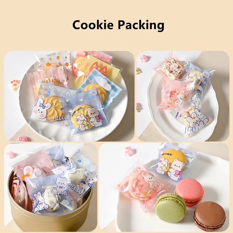 LBSISI Life,7x7+3cm,Small Plastic Soap Package,Candy Cookie Bag,For Sweet Nougat,Wedding,Self Adhesive Bag,Jewelry Gift Poly,100