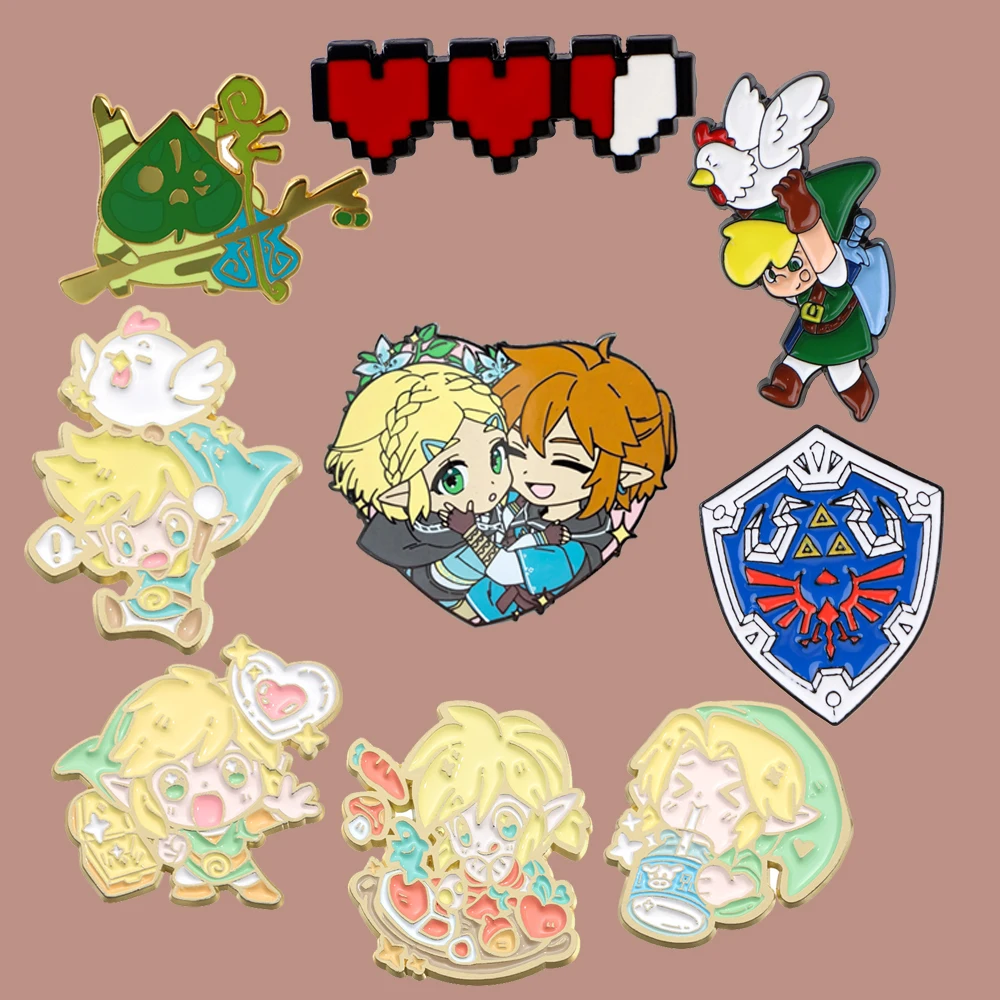 

Game Icons Figures Enamel Pins Badge Brooch Backpack Bag Collar Lapel Decoration Jewelry Gifts for Friends Kids
