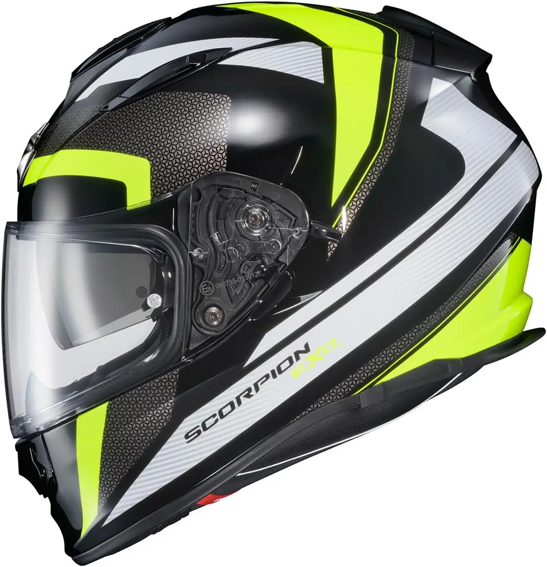 

Полнолицевой мотоциклетный шлем Ryzer с готовым щитком Pinlock со встроенными карманами для динамиков, одобренный DOT ECE Evolution (Hi-Viz-2