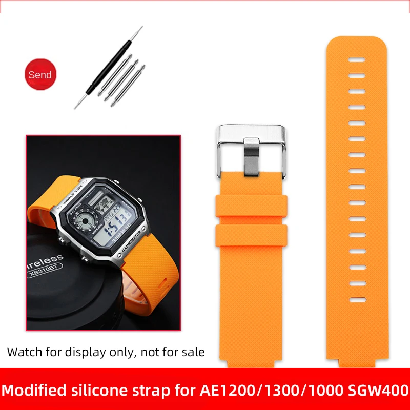 

For Casio W800H F-91W F105/108 A158/168 AE1200/1300 Bracelet 18mm Unisex Silicone WatchBand Women Men Sport Rubber Strap Replace