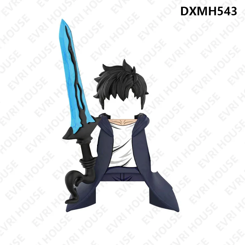 Animes Mini blocs de construction poupées figurines d'action briques Solo nivellement bande dessinée assemblage jouets pour enfants DXMH539-544