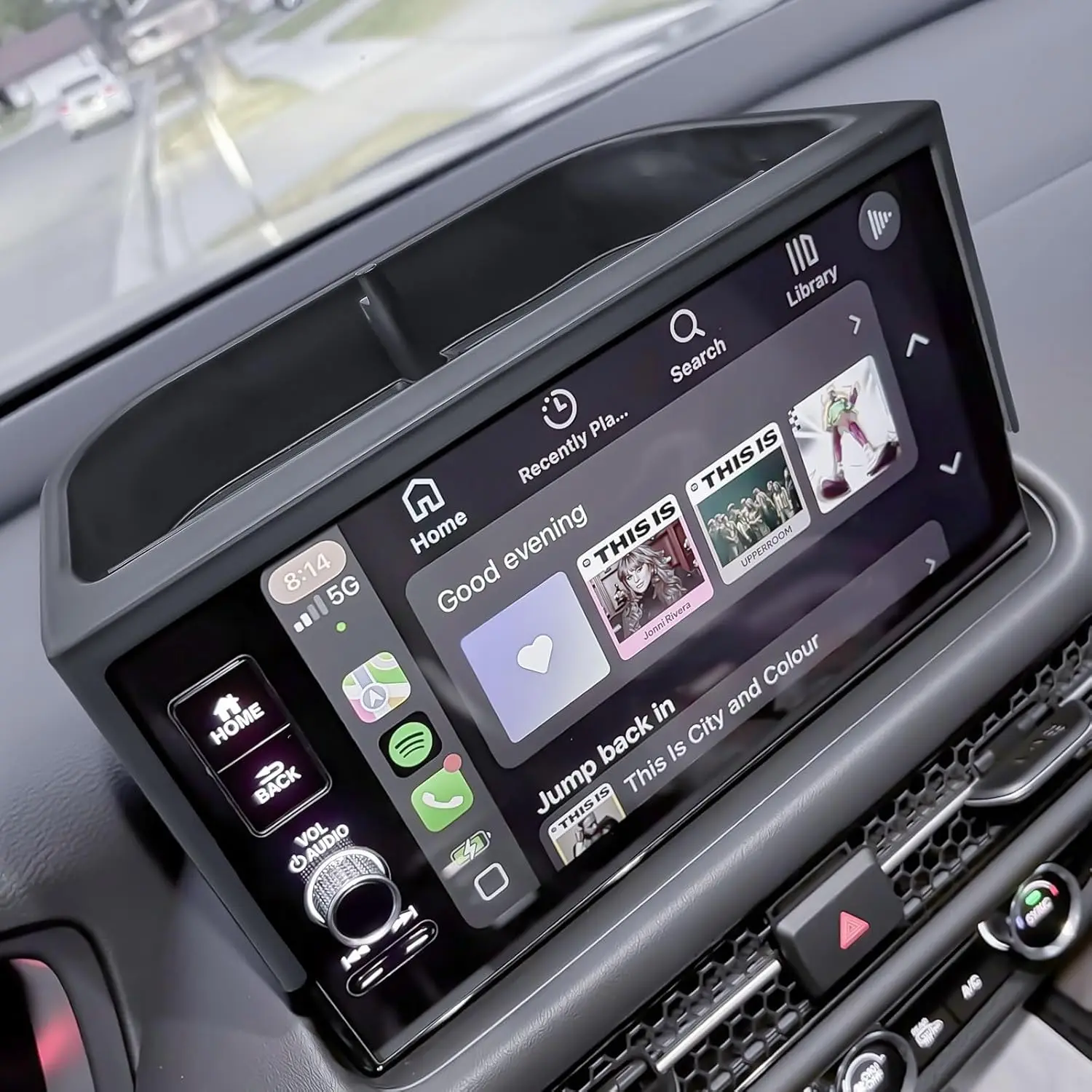 Center Console Dashboard Organizer for 2023 2024 2025 2026 Honda HR-V Dash Mount 7-inch/ 9-inch Screen Interior Car Accessories