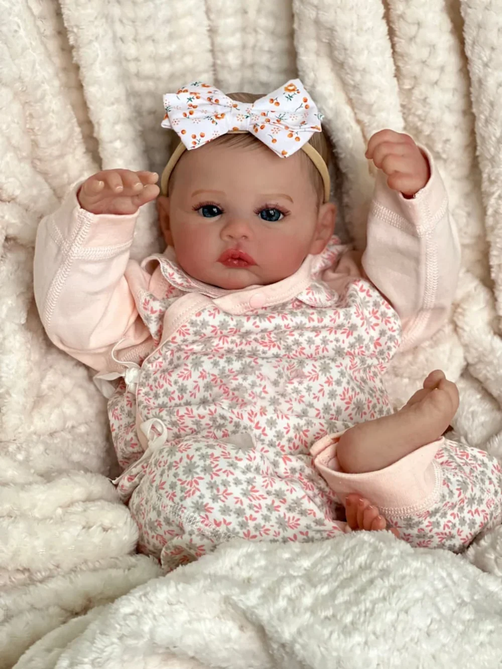 19inch Already Finished Reborn Baby Doll Meadow Soft Body 3D Painted Skin with Visbile Veins Collectible Art Doll Christmas Gift