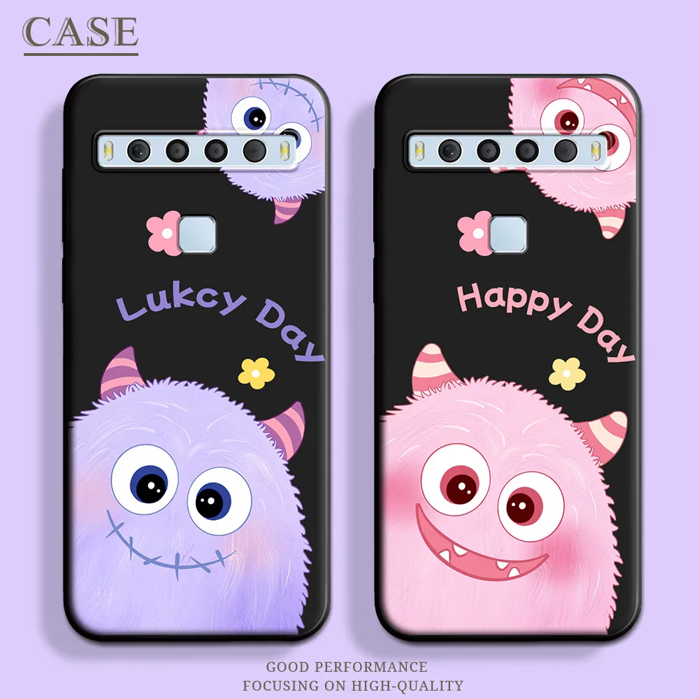 For TCL 10L / tcl 10 Lite Case Butterfly Soft Silicone TPU Cute Cartoon Phone Case For TCL 10 Lite Floral Back Cover Couple Capa