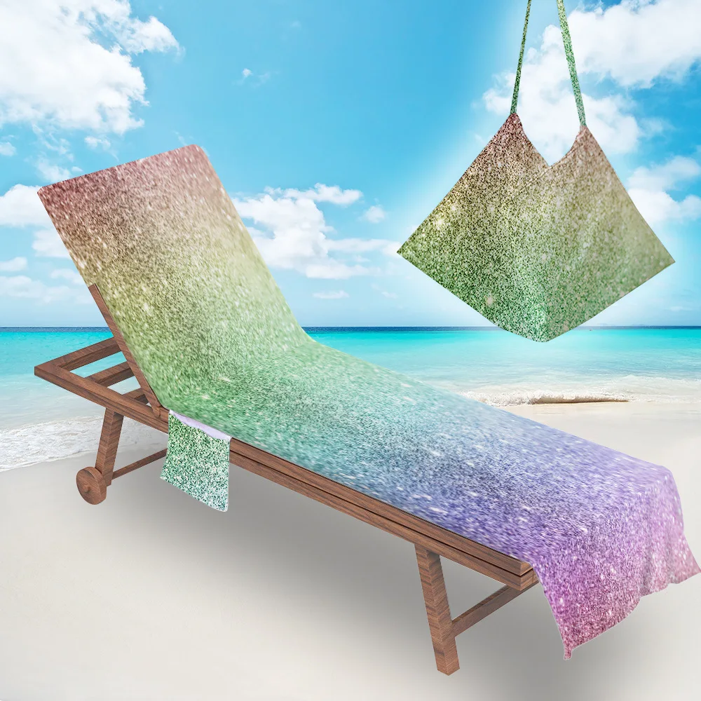 

Fashion Tie Dye Pattern Beach Chair Cover Summer Soft Microfiber Beach Recliner Towel Portable Deck Chair Cover