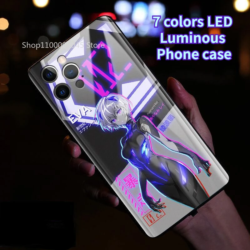 

Smart LED Shinning Glass Phone Cases For Huawei Mate 60 50 E Pro Plus P40 P30 Nova10 11 Honor 90 80 70 Call Flash Up Cover Coque